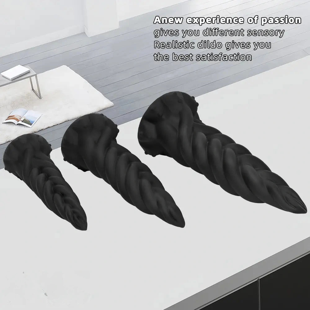 11.81in 13.77in 16.14in Extra Large Long Liquid Silicone Twist Soft Odd Dildo