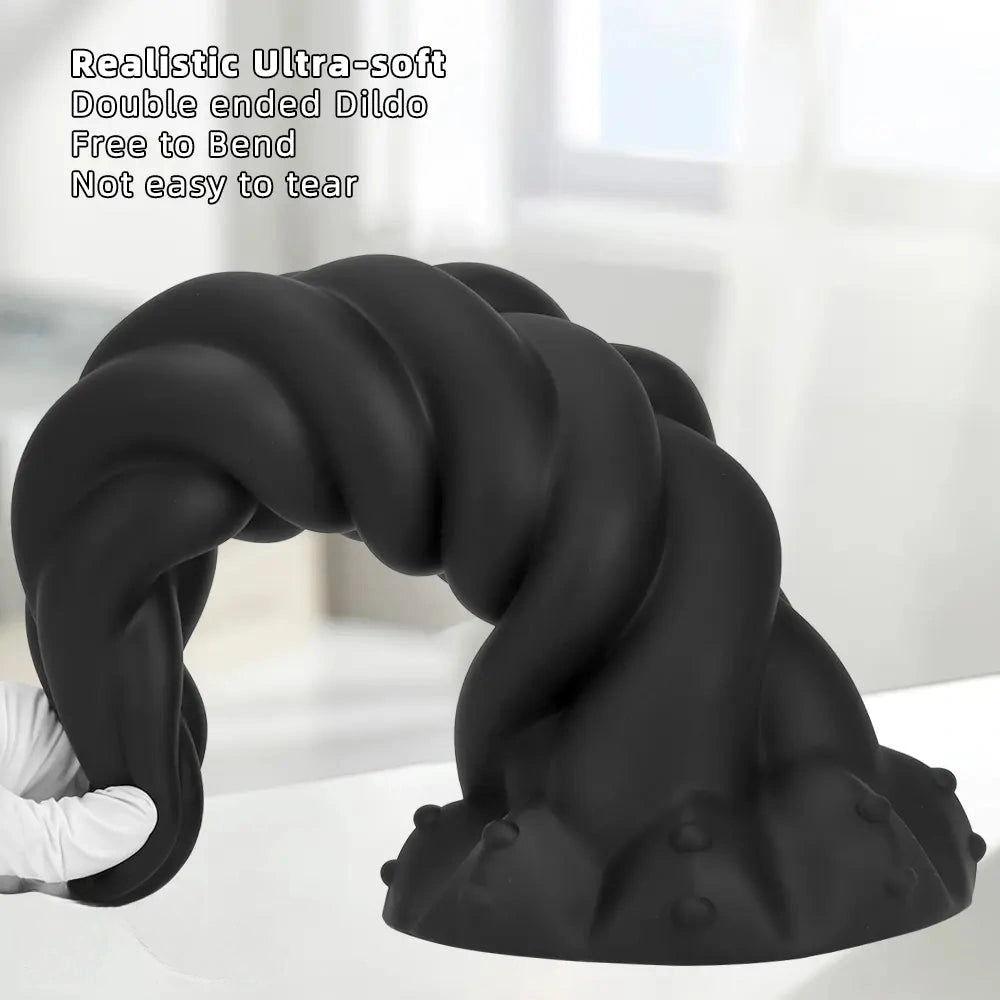 11.81in 13.77in 16.14in Extra Large Long Liquid Silicone Twist Soft Odd Dildo