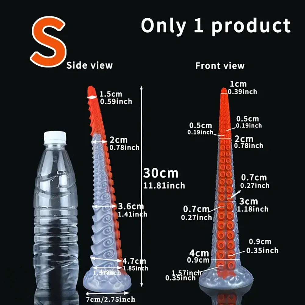 11.81in 15.74in 19.68in Extra Long Tentacle Silicone Soft Large Dildo