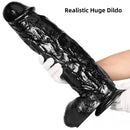 11.81in 16.53in 18.11in Huge Thick Black Dildos For Anus Vagina