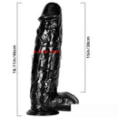 11.81in 16.53in 18.11in Huge Thick Black Dildos For Anus Vagina