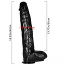 11.81in 16.53in 18.11in Huge Thick Black Dildos For Anus Vagina