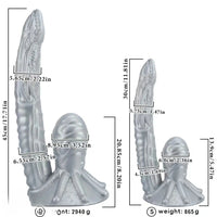 11.81in 17.7in Dual Ended Alien Anal Plug Soft Fantasy Dildo For Halloween
