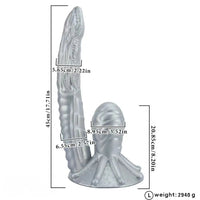11.81in 17.7in Dual Ended Alien Anal Plug Soft Fantasy Dildo For Halloween