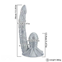 11.81in 17.7in Dual Ended Alien Anal Plug Soft Fantasy Dildo For Halloween