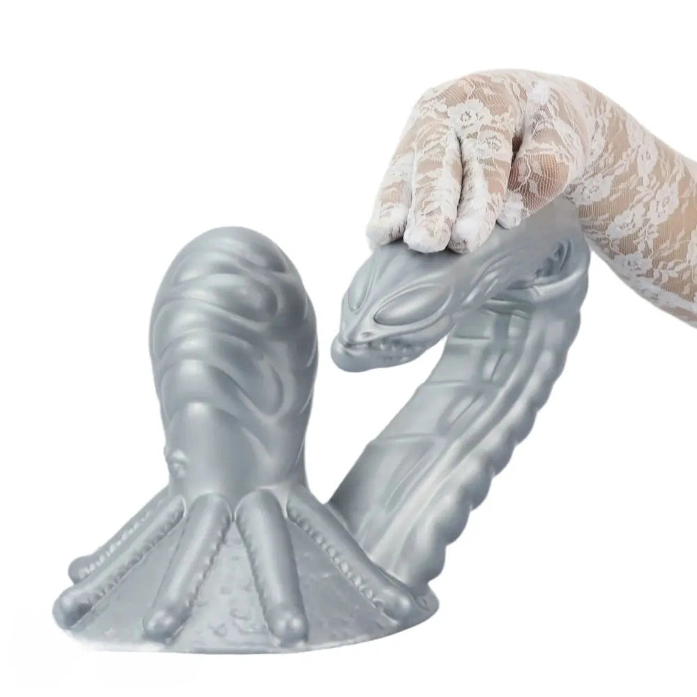 11.81in 17.7in Dual Ended Alien Anal Plug Soft Fantasy Dildo For Halloween