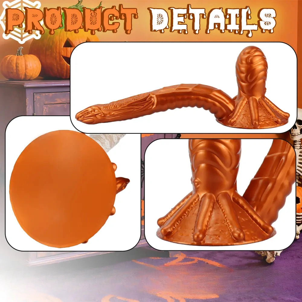 11.81in 17.7in Dual Ended Alien Anal Plug Soft Fantasy Dildo For Halloween