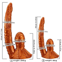 11.81in 17.7in Dual Ended Alien Anal Plug Soft Fantasy Dildo For Halloween