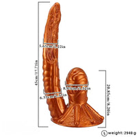 11.81in 17.7in Dual Ended Alien Anal Plug Soft Fantasy Dildo For Halloween