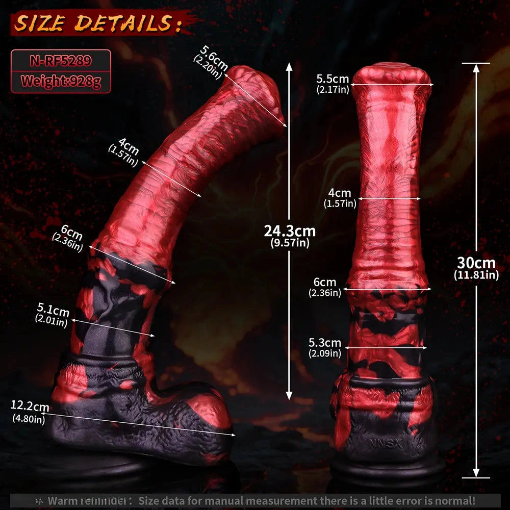 11.81in Large-Sized Male Horse Cock Big Dildo For Adult Pleasure Toy