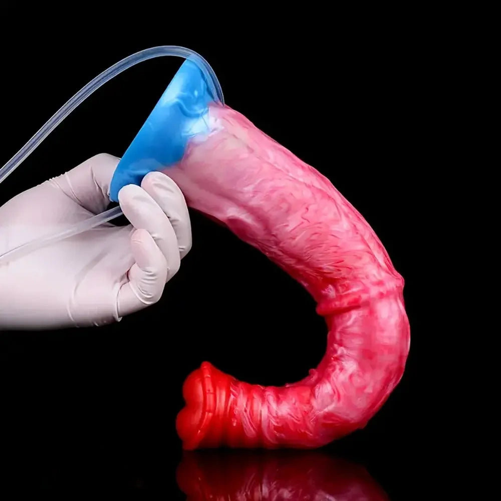 11.81in Realistic Horse Cock Inflatable Big Manual Pump Reusable Dildo