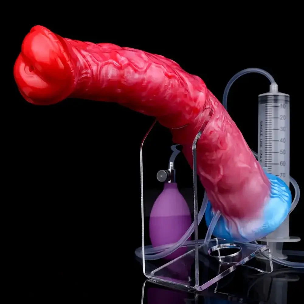 11.81in Realistic Horse Cock Inflatable Big Manual Pump Reusable Dildo