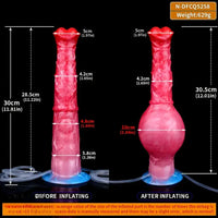 11.81in Realistic Horse Cock Inflatable Big Manual Pump Reusable Dildo