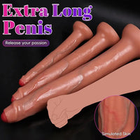 11.8in 15.3in 19.3in Super Long Huge Uncut Silicone Dildo Anal Cock Sex Toy