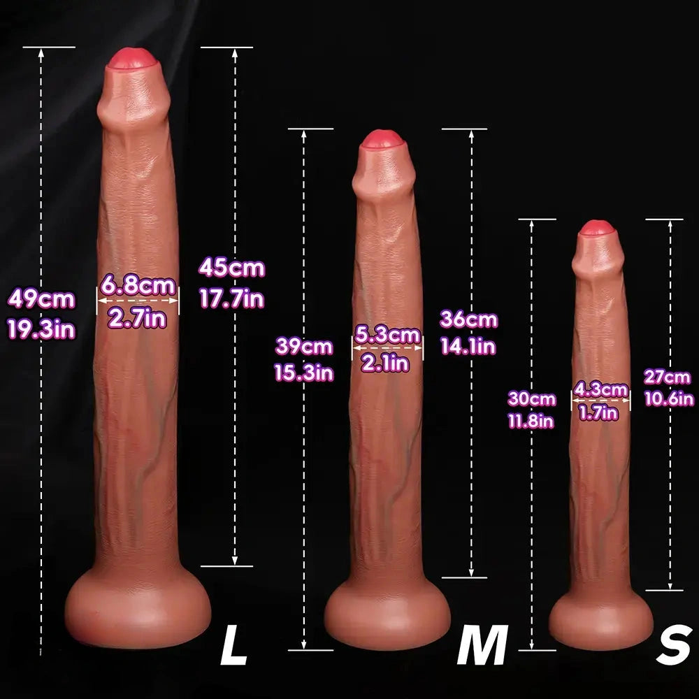 11.8in 15.3in 19.3in Super Long Huge Uncut Silicone Dildo Anal Cock Sex Toy