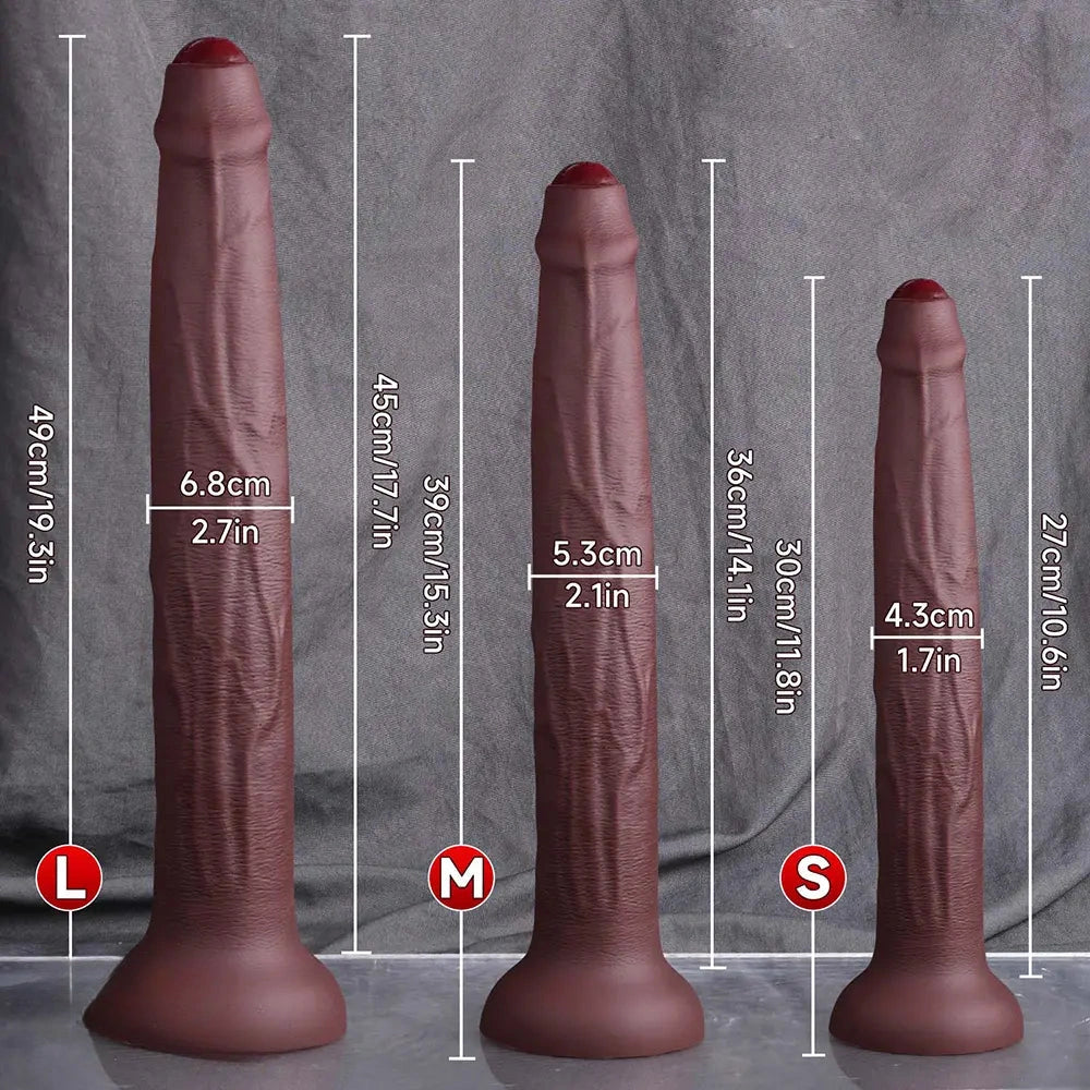 11.8in 15.3in 19.3in Super Long Huge Uncut Silicone Dildo Anal Cock Sex Toy