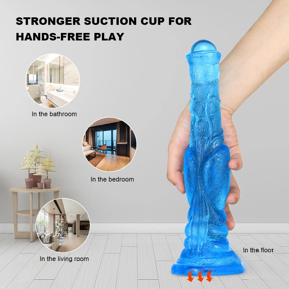 11.8in Big Blue Dildo Long Horse Thick Dildo Sex Toy Without Eggs