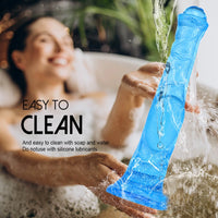 11.8in Big Blue Dildo Long Horse Thick Dildo Sex Toy Without Eggs