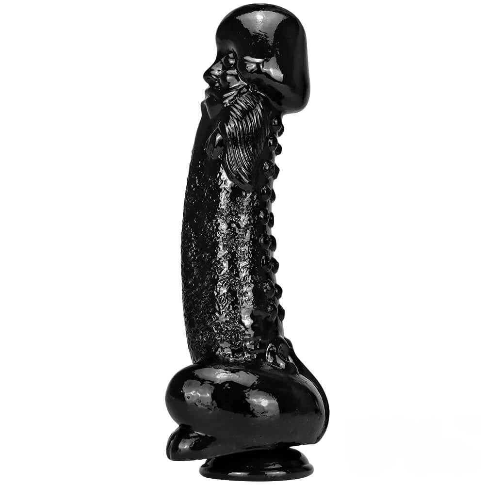 11.8in Big Thick Spiked Dildo Realistic Glans Sex Toy With Sucker