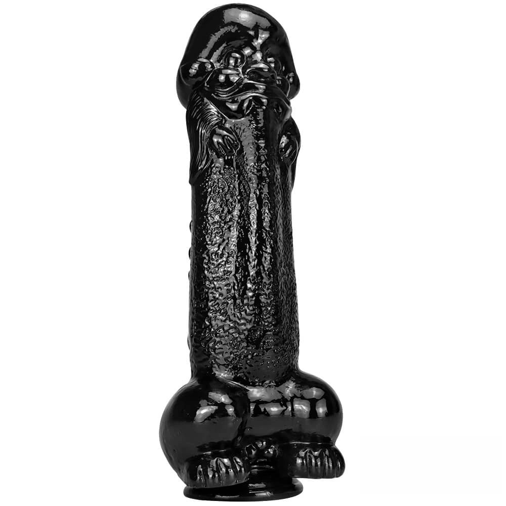 11.8in Big Thick Spiked Dildo Realistic Glans Sex Toy With Sucker