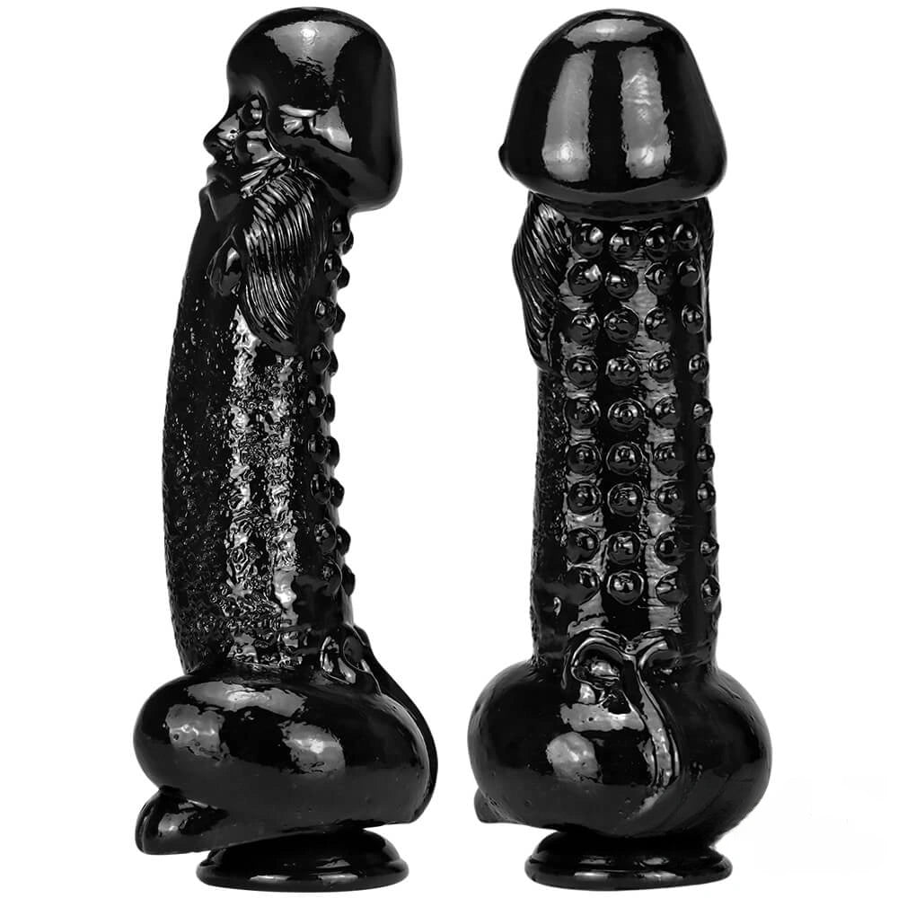 11.8in Big Thick Spiked Dildo Realistic Glans Sex Toy With Sucker