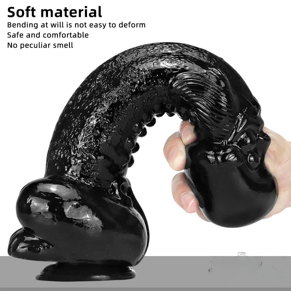 11.8in Big Thick Spiked Dildo Realistic Glans Sex Toy With Sucker