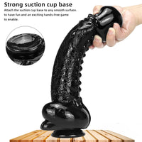 11.8in Big Thick Spiked Dildo Realistic Glans Sex Toy With Sucker
