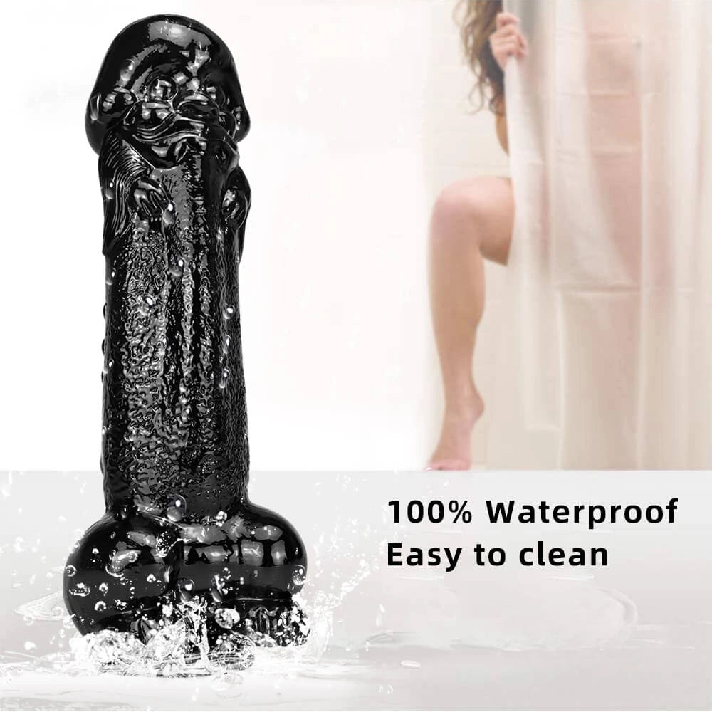 11.8in Big Thick Spiked Dildo Realistic Glans Sex Toy With Sucker