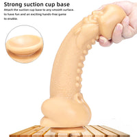 11.8in Big Thick Spiked Dildo Realistic Glans Sex Toy With Sucker