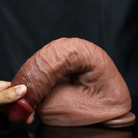 11.8in Huge Soft Lifelike Realistic Skin Thick Cock Double Layer Dildo