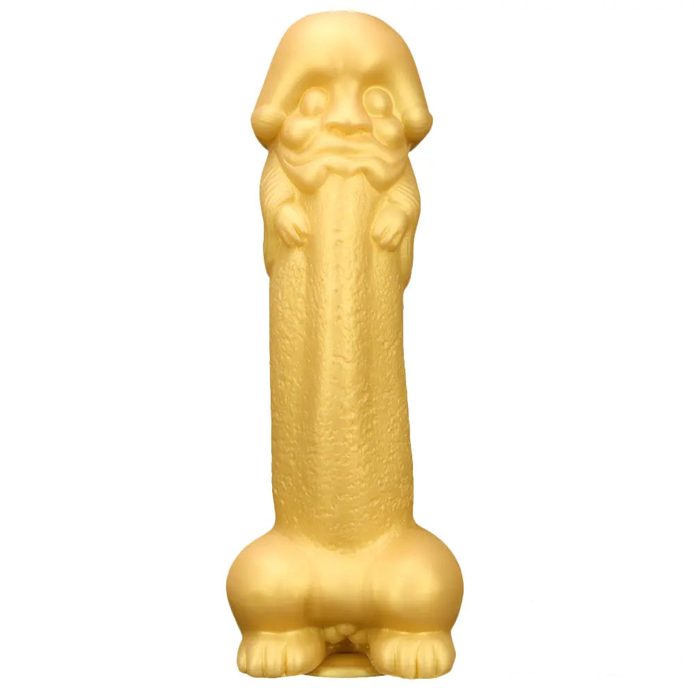 11.8in Liquid Large Soft Silicone Fantasy Thick Gold Anal Dildo
