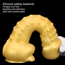 11.8in Liquid Large Soft Silicone Fantasy Thick Gold Anal Dildo