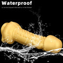 11.8in Liquid Large Soft Silicone Fantasy Thick Gold Anal Dildo