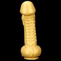 11.8in Liquid Large Soft Silicone Fantasy Thick Gold Anal Dildo