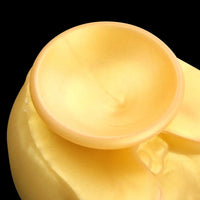 11.8in Liquid Large Soft Silicone Fantasy Thick Gold Anal Dildo