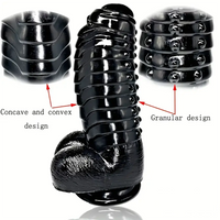 11.8in Realistic Big Black Uncut Spiked Thick Dildo For Female Male