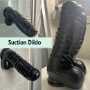 11.8in Realistic Big Black Uncut Spiked Thick Dildo For Female Male
