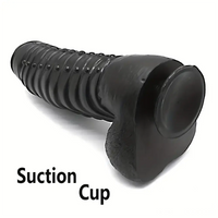 11.8in Realistic Big Black Uncut Spiked Thick Dildo For Female Male