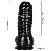 11.8in Thick Big Black Dildo Good Quality With Suction Cup
