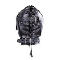 BDSM Face Mask Head Hood Bondage Restraints With Lid