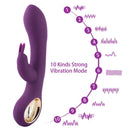 Rabbit Vibrator 42 ℃ Heating Stick Masturbation Waterproof Multi-frequency Vibration