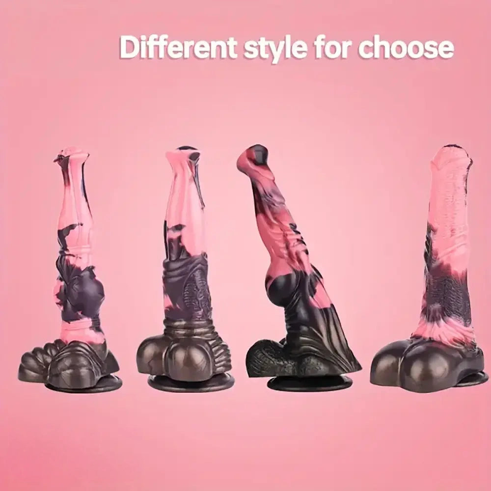 11in 9.8in 11.2in 9.8in Soft Silicone Fantasy Large Horse Penis Dildo