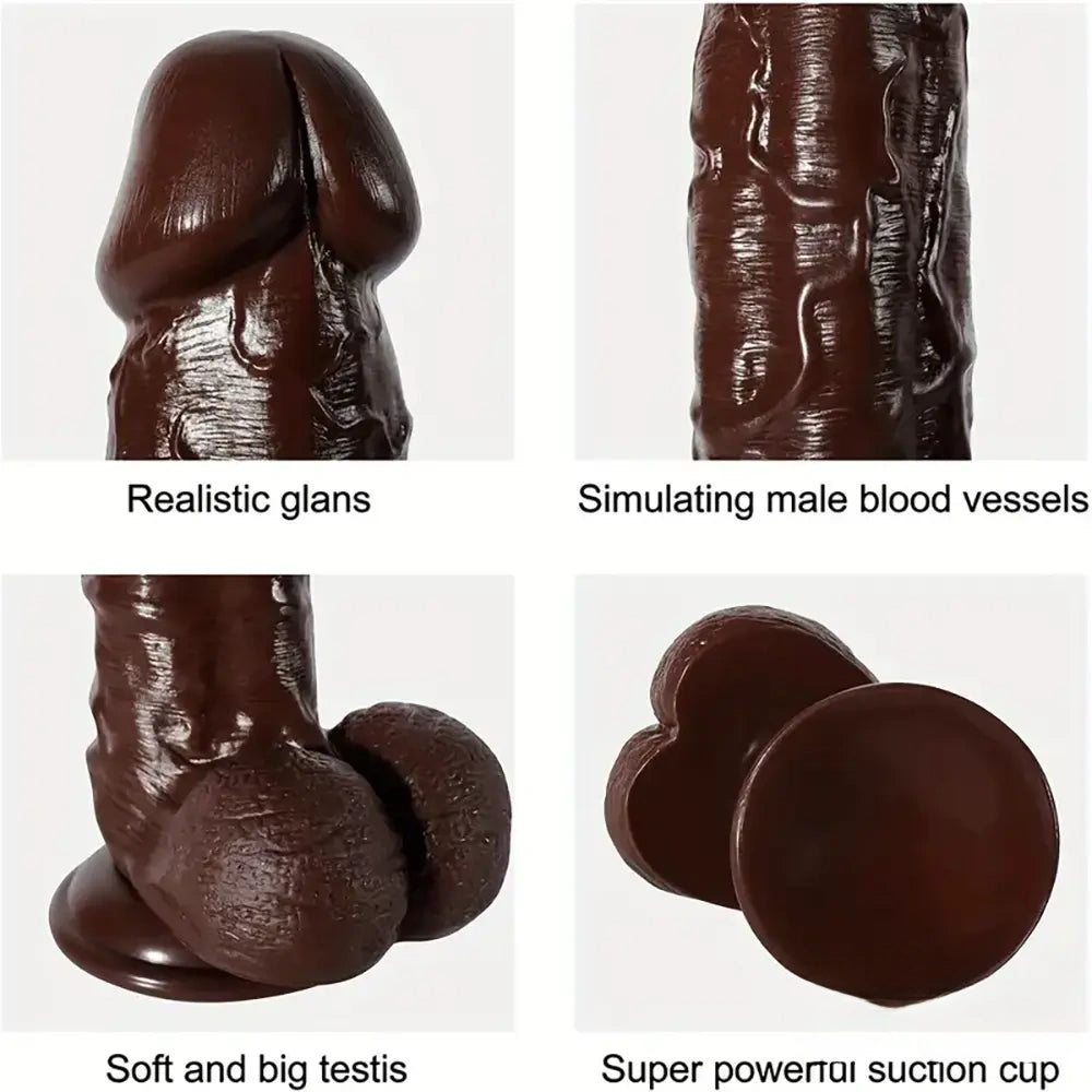 11in Big Ebony PVC Cock Dildo Adult Sex Toy For Women Men Sex