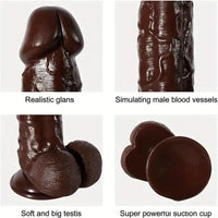 11in Big Ebony PVC Cock Dildo Adult Sex Toy For Women Men Sex