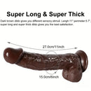 11in Big Ebony PVC Cock Dildo Adult Sex Toy For Women Men Sex