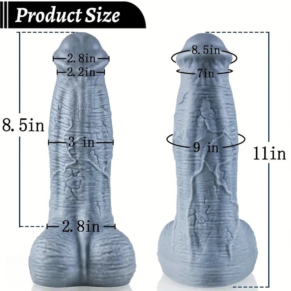 11in Fantasy Silicone Soft Dual Density Dildo Stimulator Heavyweight Trainer