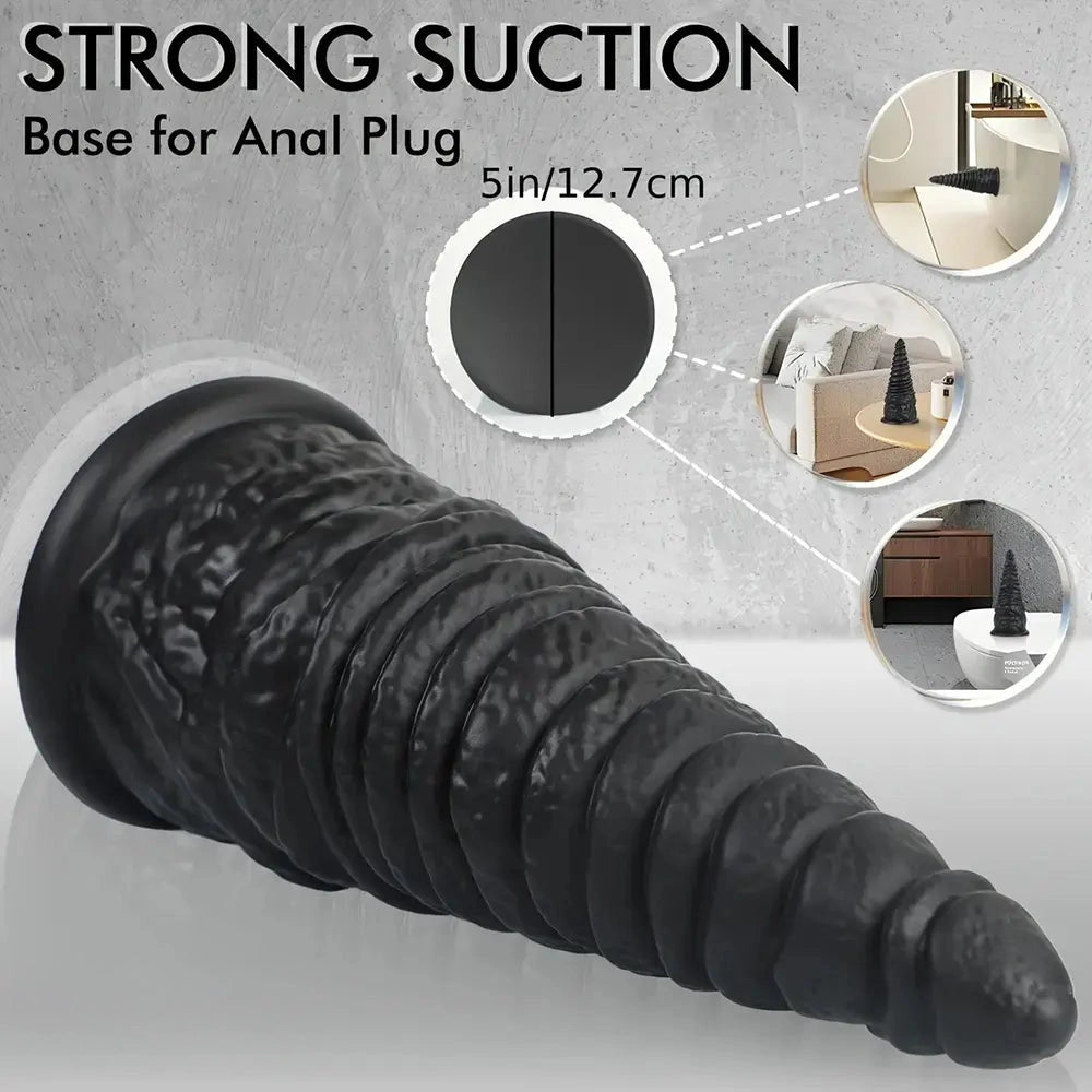 11in Huge Silicone Thick Anal Plug Dildo With Tapered Glans Anal Stretcher