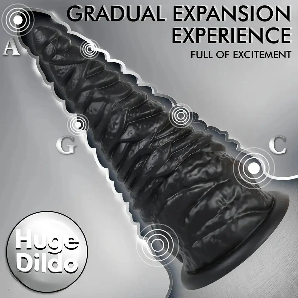 11in Huge Silicone Thick Anal Plug Dildo With Tapered Glans Anal Stretcher