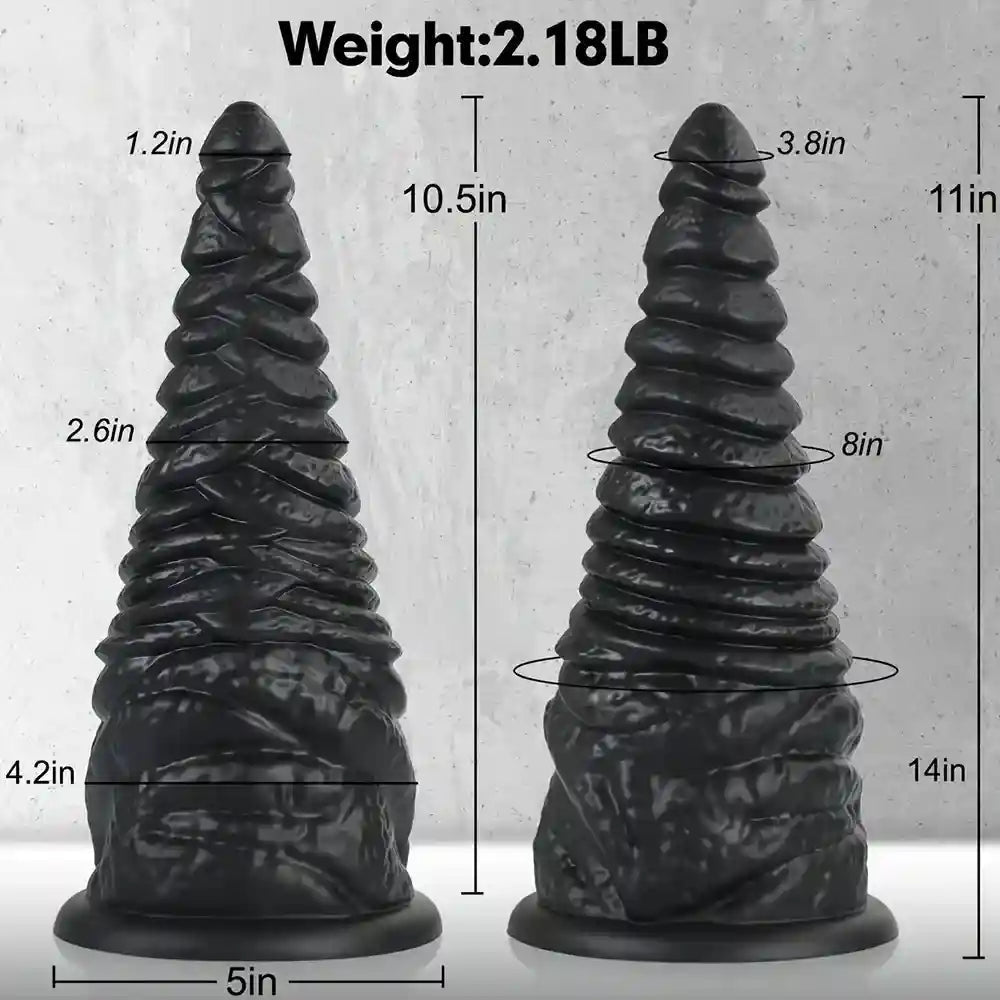 11in Huge Silicone Thick Anal Plug Dildo With Tapered Glans Anal Stretcher