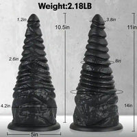 11in Huge Silicone Thick Anal Plug Dildo With Tapered Glans Anal Stretcher